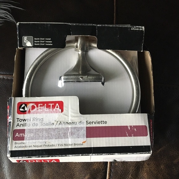 Delta Amaya Towel Ring in SpotShield Brushed Nickel - Picture 3 of 6